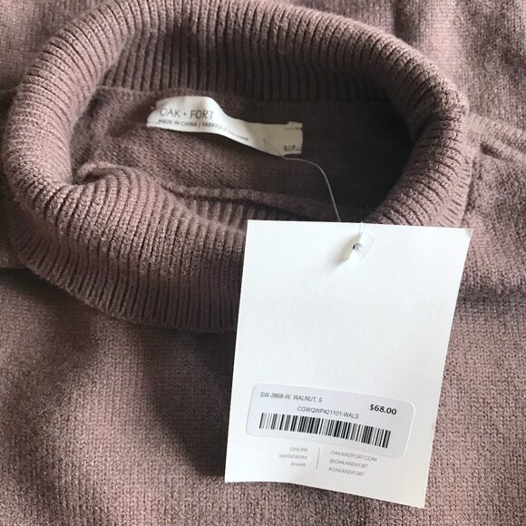 NWT Oak + Fort turtleneck sweater - Picture 2 of 2